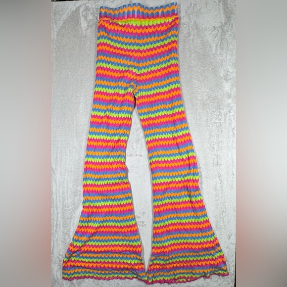 Show Me Your Mumu Susie Flare Leg Pants in Paradise Island Hippie Knit Size XS - Picture 10 of 16